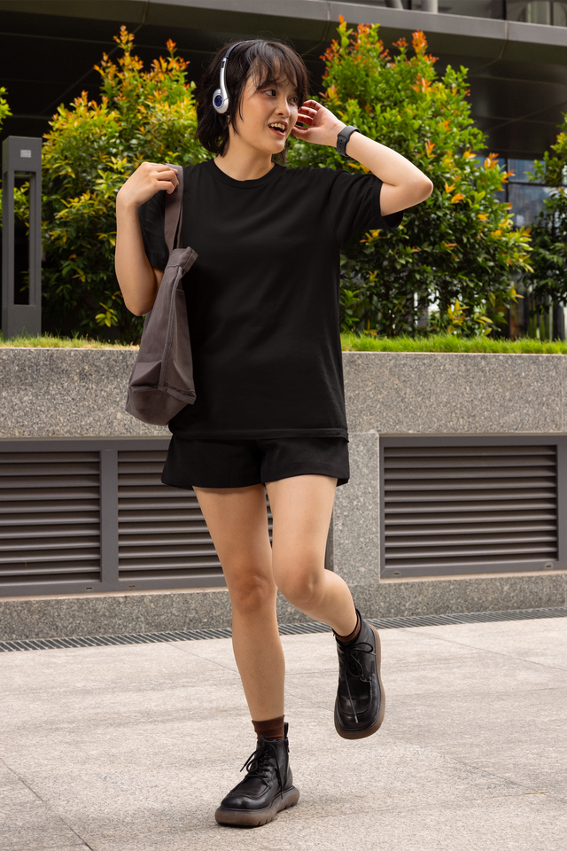 TA54 Premium Women Solid Cotton Regular Tshirt