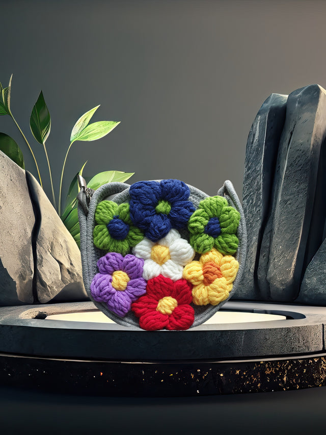 MA01 Stylish Round Woven Sling Bag