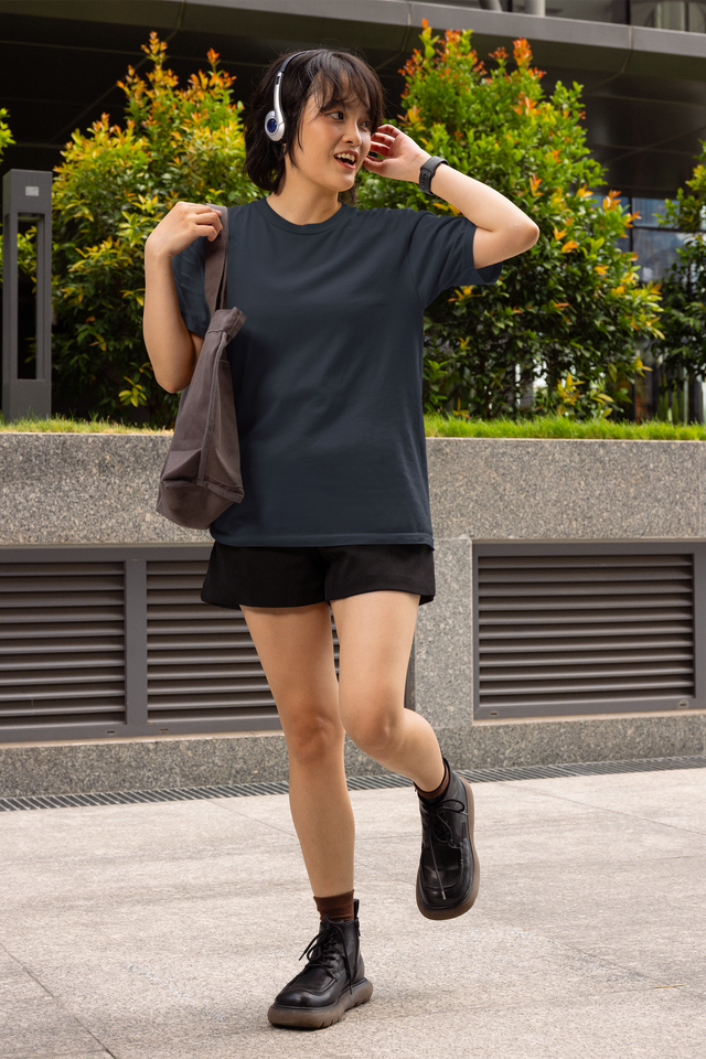 TA54 Premium Women Solid Cotton Regular Tshirt