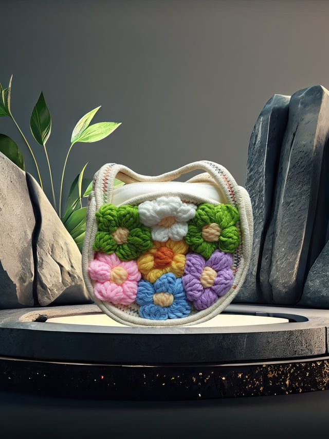 MA01 Stylish Round Woven Sling Bag