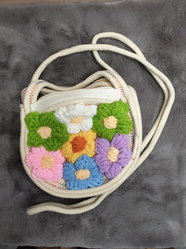 MA01 Stylish Round Woven Sling Bag