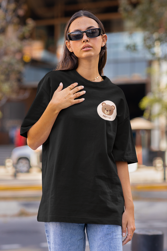 TA06 Premium Cotton Tedy Design OverSized Tshirt