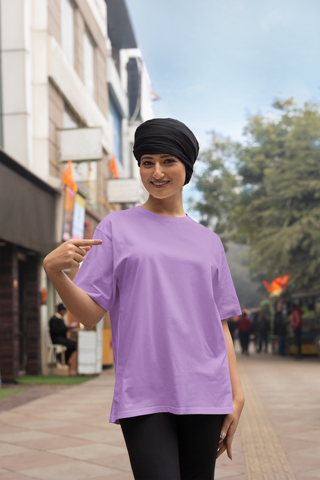 TA51 Premium Women Solid Cotton OverSized Tshirt