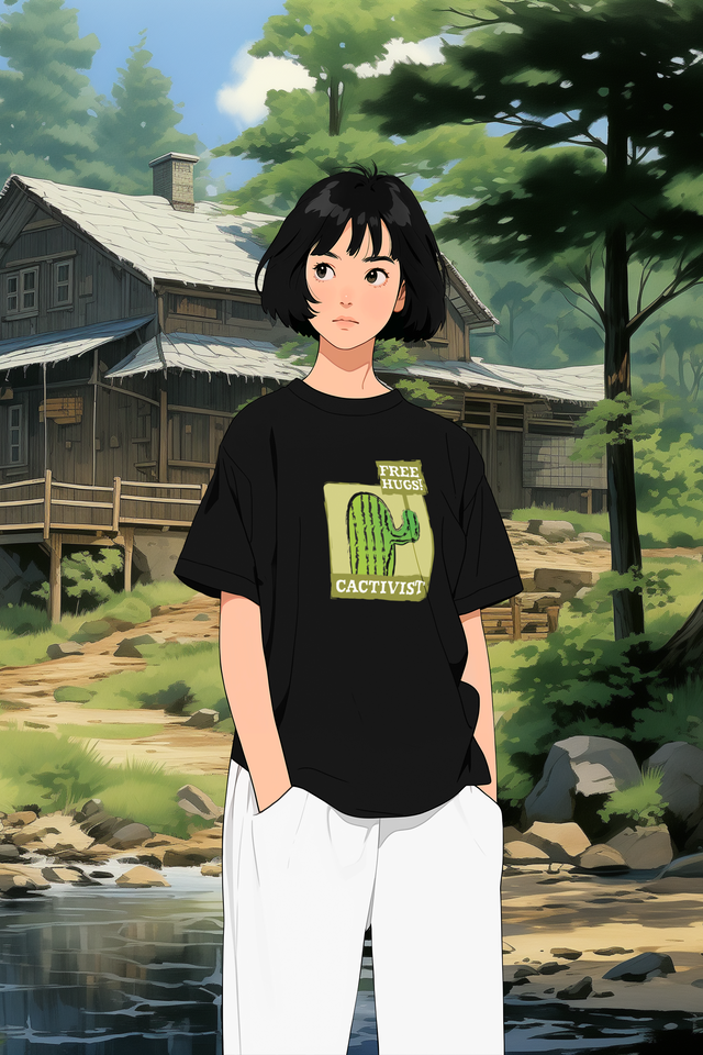 TA54 Free Hugs Premium Cotton OverSized Tshirt