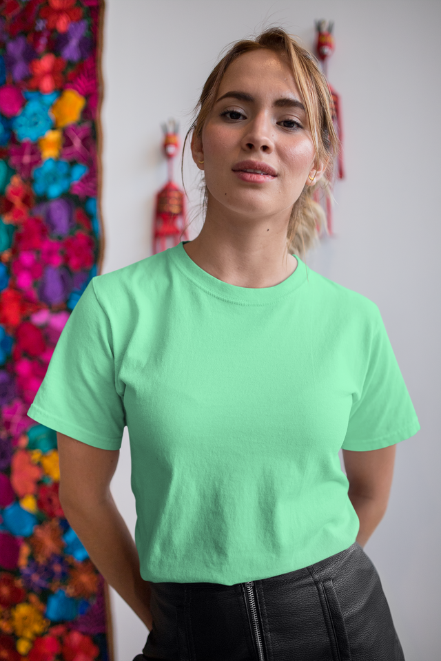 TA541 Premium Women Solid Cotton Regular Tshirt