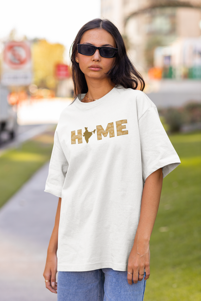 TA58 Premium Women Cotton HOME Design OverSized Tshirt