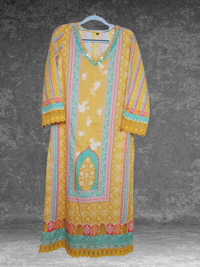 D06 Premium Yellow Kasturi Cotton Suit