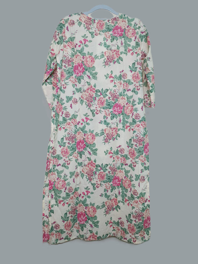 R48 Elegant Premium Flower Motif Cotton Design Suit