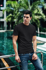 TA53 Premium Men Solid Cotton Regular Tshirt