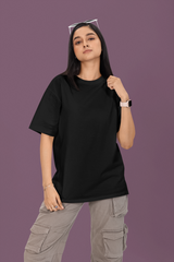 TA51 Premium Women Solid Cotton OverSized Tshirt