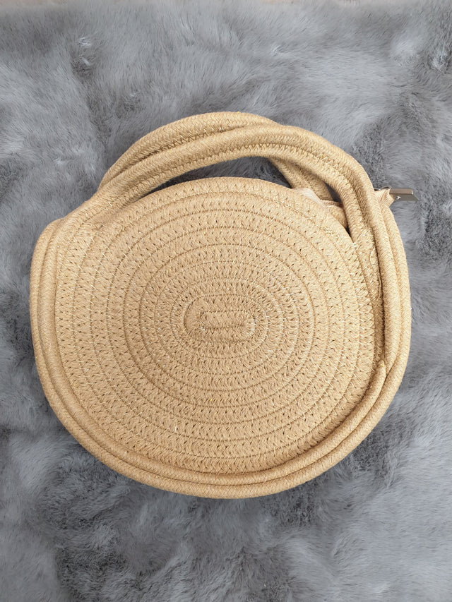 MA01 Stylish Round Woven Sling Bag