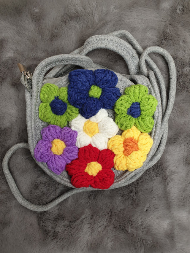 MA01 Stylish Round Woven Sling Bag