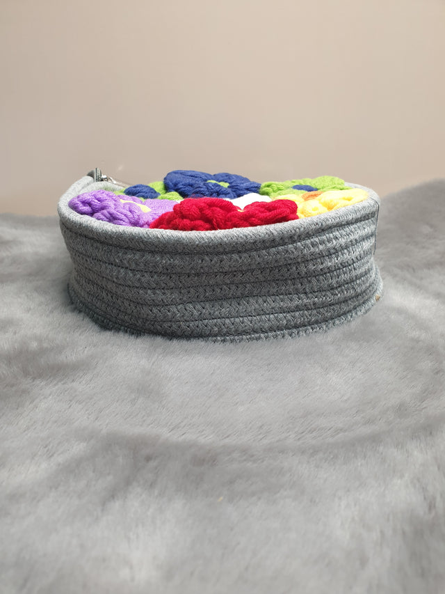 MA01 Stylish Round Woven Sling Bag
