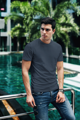 TA53 Premium Men Solid Cotton Regular Tshirt