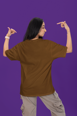 TA51 Premium Women Solid Cotton OverSized Tshirt