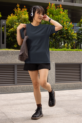 TA54 Premium Women Solid Cotton Regular Tshirt