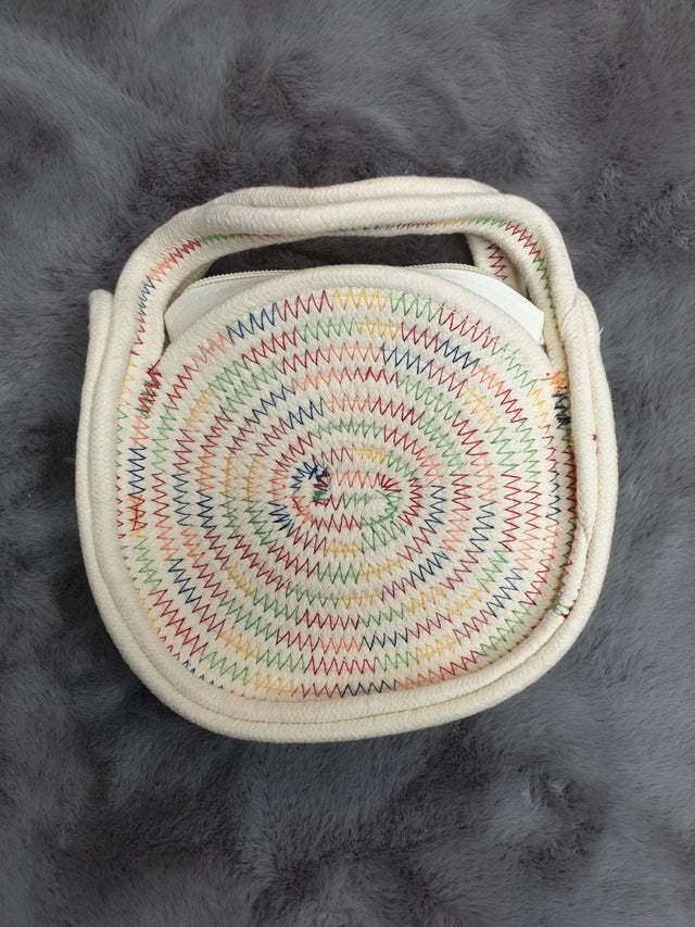 MA01 Stylish Round Woven Sling Bag