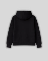 Black hoodie on a light gray background