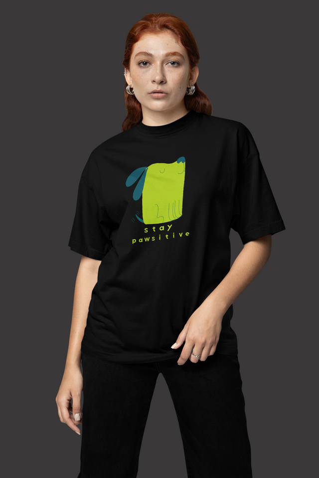 TA19 Stay Positive Premium Black Tshirt