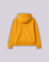 Yellow hoodie on a light gray background