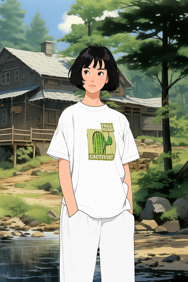 TA54 Free Hugs Premium Cotton OverSized Tshirt