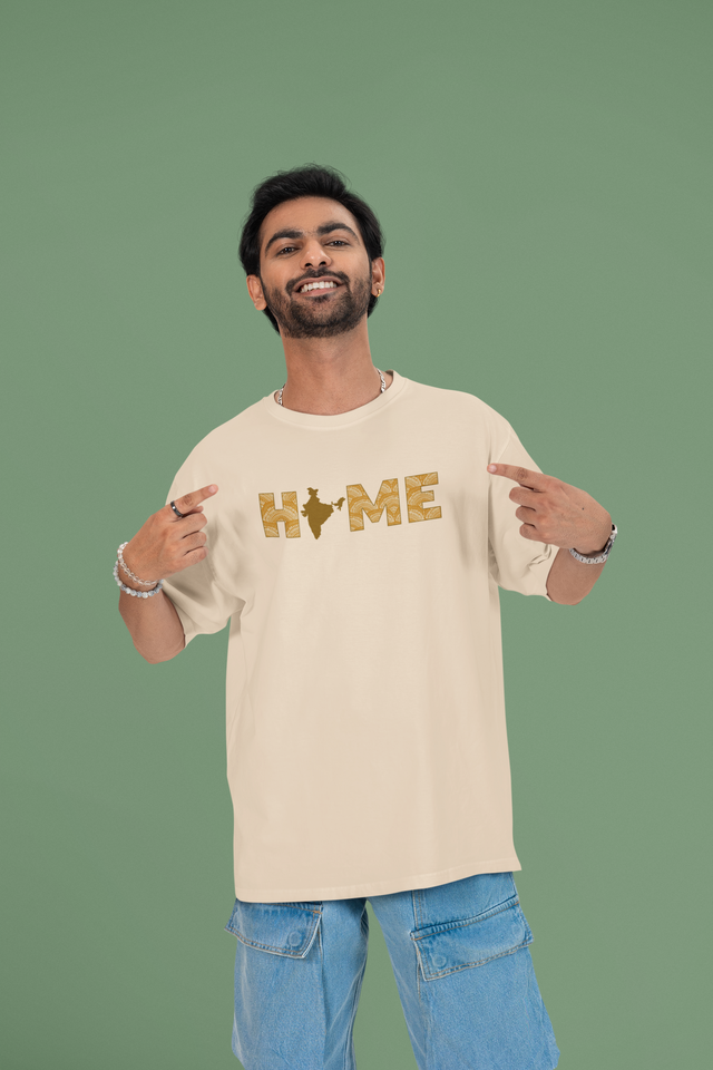 TA58 Men Cotton HOME Design OverSized Tshirt