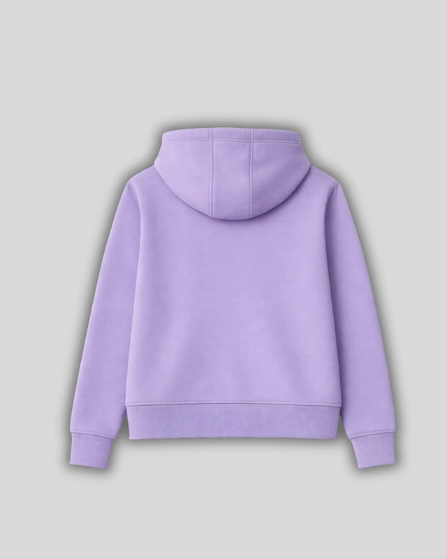 Purple hoodie on a light gray background