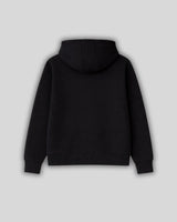 Black hoodie on a light gray background
