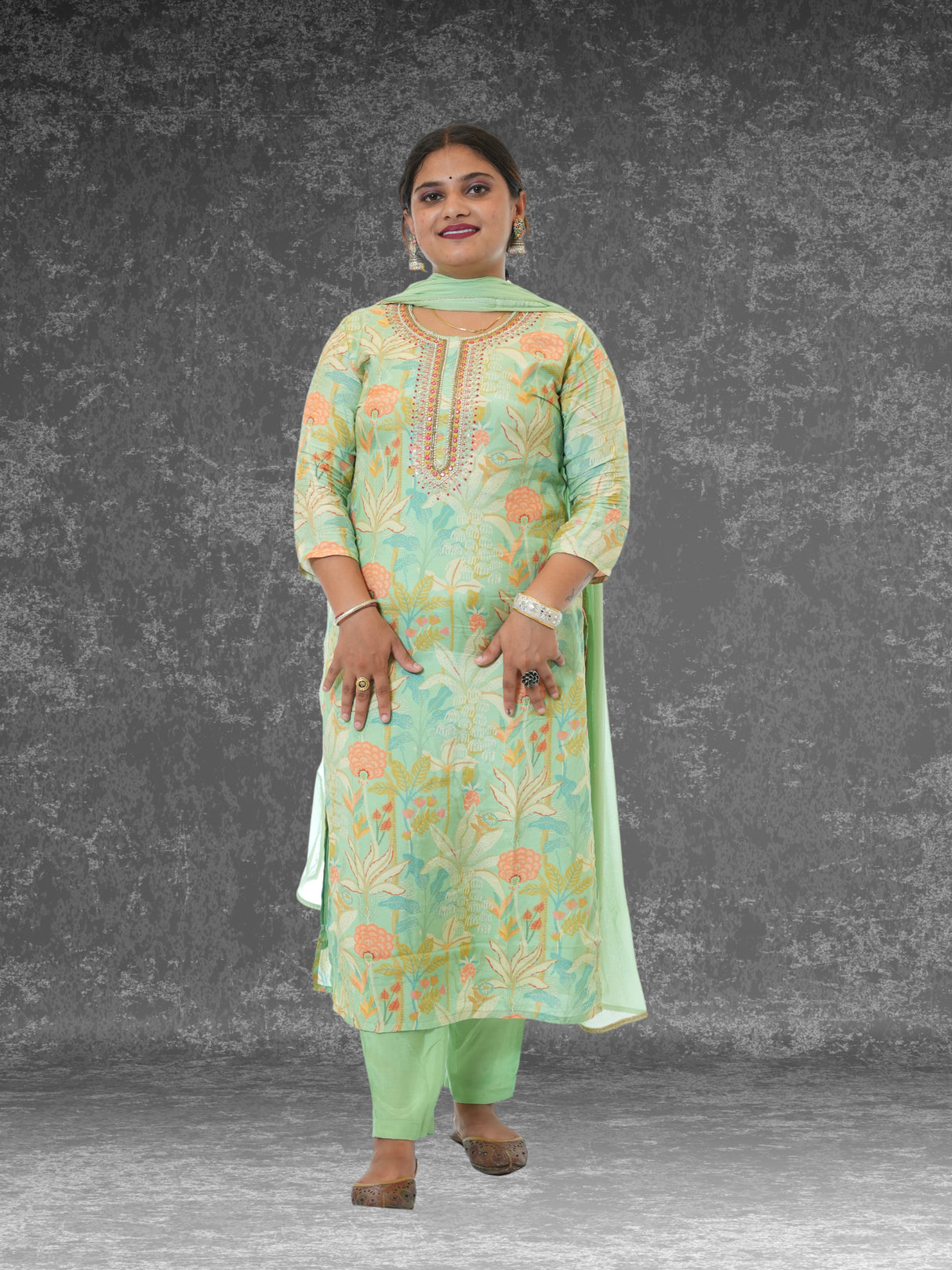 D04 Viscose Premium Digital Floral Suit