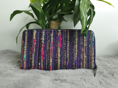 AF3 Purple Motif Handmade Fabric Wallet