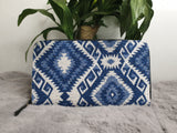 AF5 Blue Motif Handmade Fabric Wallet