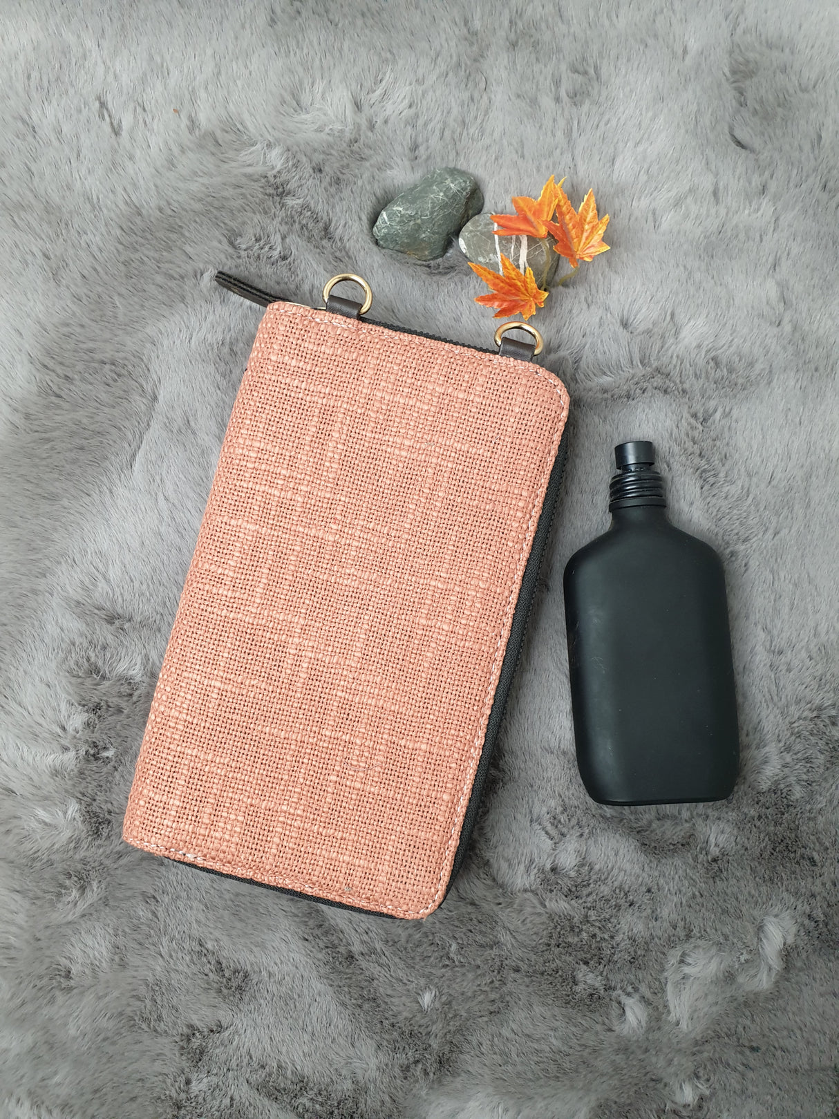 MS1 Peach Jacquard Mobile Sling Wallet