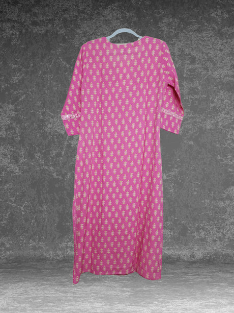 R02 Straight Single Pink Kurti