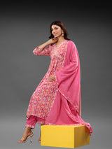 R17 Premium Designer Pink Anarkali Kurti