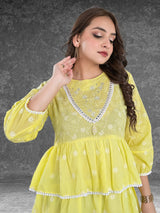 R36 Jaipuri Yellow Vacation Tunic