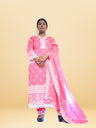 R57 Embroidery Motif Rani Color Elegant Wedding Suit