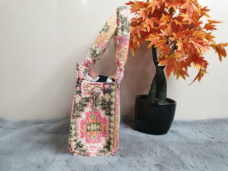 AST2 Pink Beautiful Motif Small Tote Bag